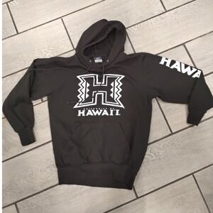 MV Sport University‎ of Hawaii Black Hoodie Pullover Sweatshirt XS